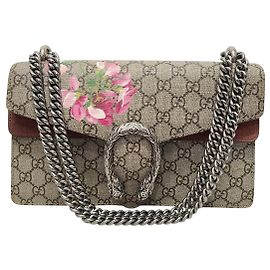 Gucci Borsa a tracolla GG Supreme Flower Bloom Dionysus con catena Medium