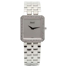 Piaget Orologio Vintage Protocol in oro bianco grande da uomo con diamante semplice, quartz