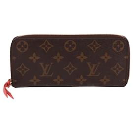 Louis Vuitton Lange Geldbörse für Damen Monogram Clemence Zipper