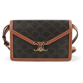 Triomphe Canvas Envelope Crossbody Bag - Céline