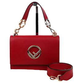 Fendi Borsa a Spalla Logo Can Eye Red