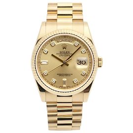 Rolex Orologio Datejust da uomo in oro con diamanti originali