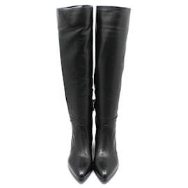 Botas largas de cuero negro brillante Cervone - Prada