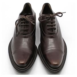 Scarpe con lacci in pelle marrone da donna - Prada