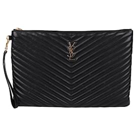 Clutch con tracolla larga trapuntata - Saint Laurent