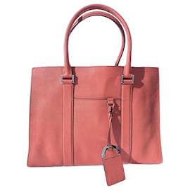 Bolsa Tote Business Saffiano Rosa Coral Bulgari