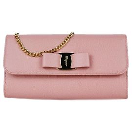 Salvatore Ferragamo Borsa a tracolla con catena e fiocco