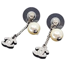 Orecchini Crystal Pearl Line stamp - Chanel