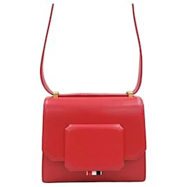 Neue kleine rote zweifach Leder-Crossbody-Tasche - Thom Browne