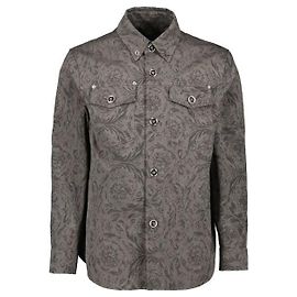 Versace Sobrecamisa em gabardine jacquard Barocco