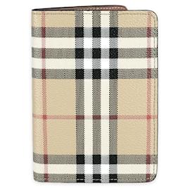 Portacarte in pelle Vintage Check (Beige) - Burberry