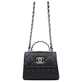 Chanel Mini borsa a tracolla con catena e manico superiore in perle stagionali