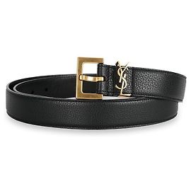 Saint Laurent Cintura Monogram Gold Logo (Nero)