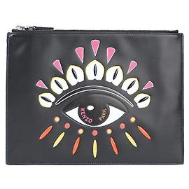 Kenzo Clutch in Pelle Big Eye (Nero)