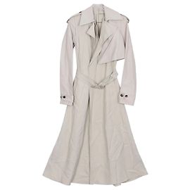 Bottega Veneta Trench coat longo de couro de camada dupla