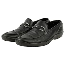 Mocassini Gancini in pelle nera - Salvatore Ferragamo