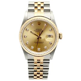 Rolex Orologio Datejust da uomo con combinazione di diamanti Aftersetting