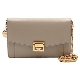 Borsa a tracolla e crossbody in pelle beige con catena - Givenchy