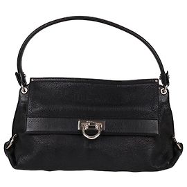 Salvatore Ferragamo Borsa Olivia con manico superiore Gancini in argento Ferragamo