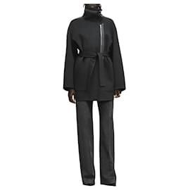 Kaschmir Mantel für Damen mit Leder- und Filzdetails - Hermès