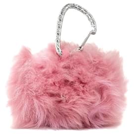 Chanel Shearling-Kartenetui mit Haken