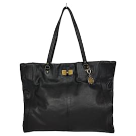 Borsa shopper in pelle nera - Lanvin