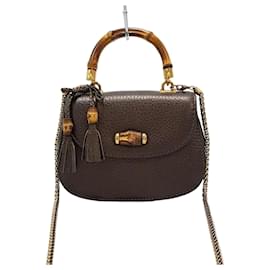 Gucci Mini-Crossbody-Bag mit Bambus-Henkel, Quaste und Kette