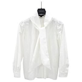 Louis Vuitton Camisa de lazo en fil coupé con monograma blanco para mujer