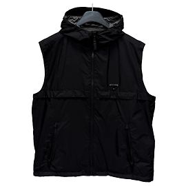 Prada Gilet in Re-Nylon con logo a triangolo