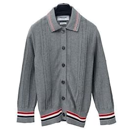 Cardigan in maglia con bordi per donna - Thom Browne