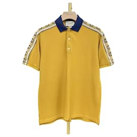Gucci Polo aus Baumwolle mit GG-Bordüren-Details