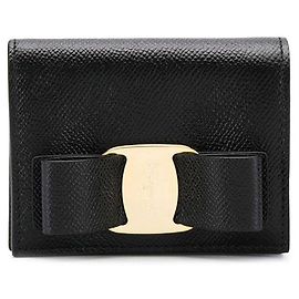 Salvatore Ferragamo Goldbeschichtetes Schleifen-Münzportemonnaie