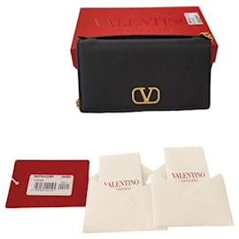 Valentino Borsa a tracolla portafoglio con catena logo Nero