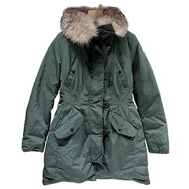 Moncler Giacca imbottita in piumino kaki da donna