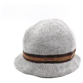 Graue Strickmütze aus Wollmischung für Kinder - Fendi