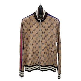 Gucci Zip-Up GG Jacquard XL Beige