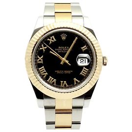 Rolex Relógio Datejust II Masculino Combinação Índice Romano Preto