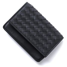 Tarjetero de cuero Intrecciato Bottega Veneta