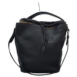 Burberry Borsa Hobo in pelle nera