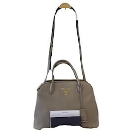 Borsa Tote Vitello Daino Grigio chiaro - Prada