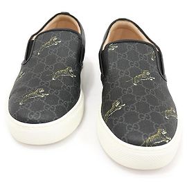 Gucci Sneakers slip-on da uomo in tela GG Supreme con stampa tigre