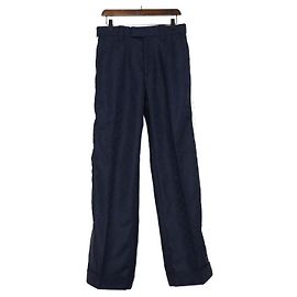 Gucci Pantaloni da uomo blu navy con logo GG e tre strisce