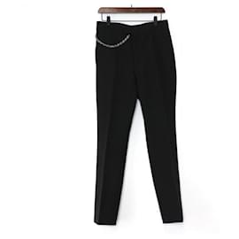 Pantaloni sartoriali da uomo in lana nera con dettaglio a catena - Givenchy