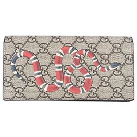 Gucci Snake Long Wallet Brown