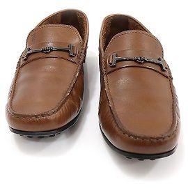 Tod's Mocassini da guida da uomo in pelle marrone Doppia FINE CITY Gommino