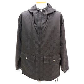 Gucci Felpa con cappuccio in nylon GG Supreme nero
