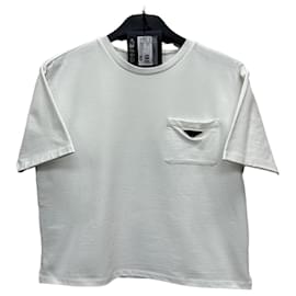 Baumwoll-T-Shirt mit Dreieckslogo - Prada