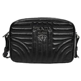 Prada Borsa a Spalla Black Diagram Chain