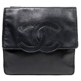 Borsa a tracolla Big CC in agnello nero - Chanel