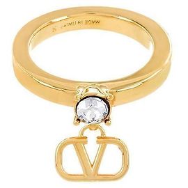 Valentino Galan Van Logo Crystal Ring für Damen